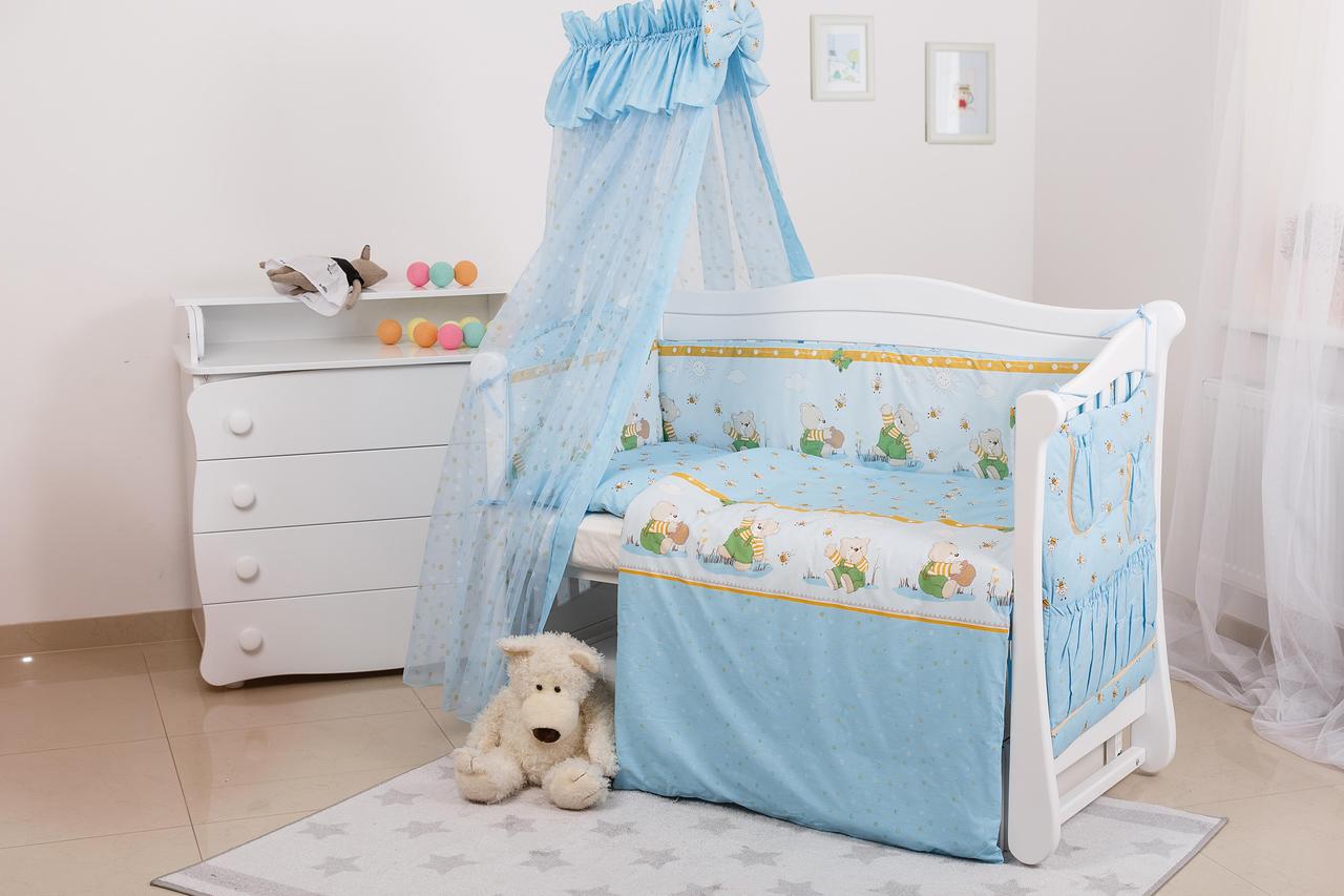 Постельный комплект для детской кроватки с балдахином Медуны Twins Standard Basic, 8 эл., голубой
Постельный комплект для детской кроватки с балдахином Медуны Twins Standard Basic, 8 эл., голубой