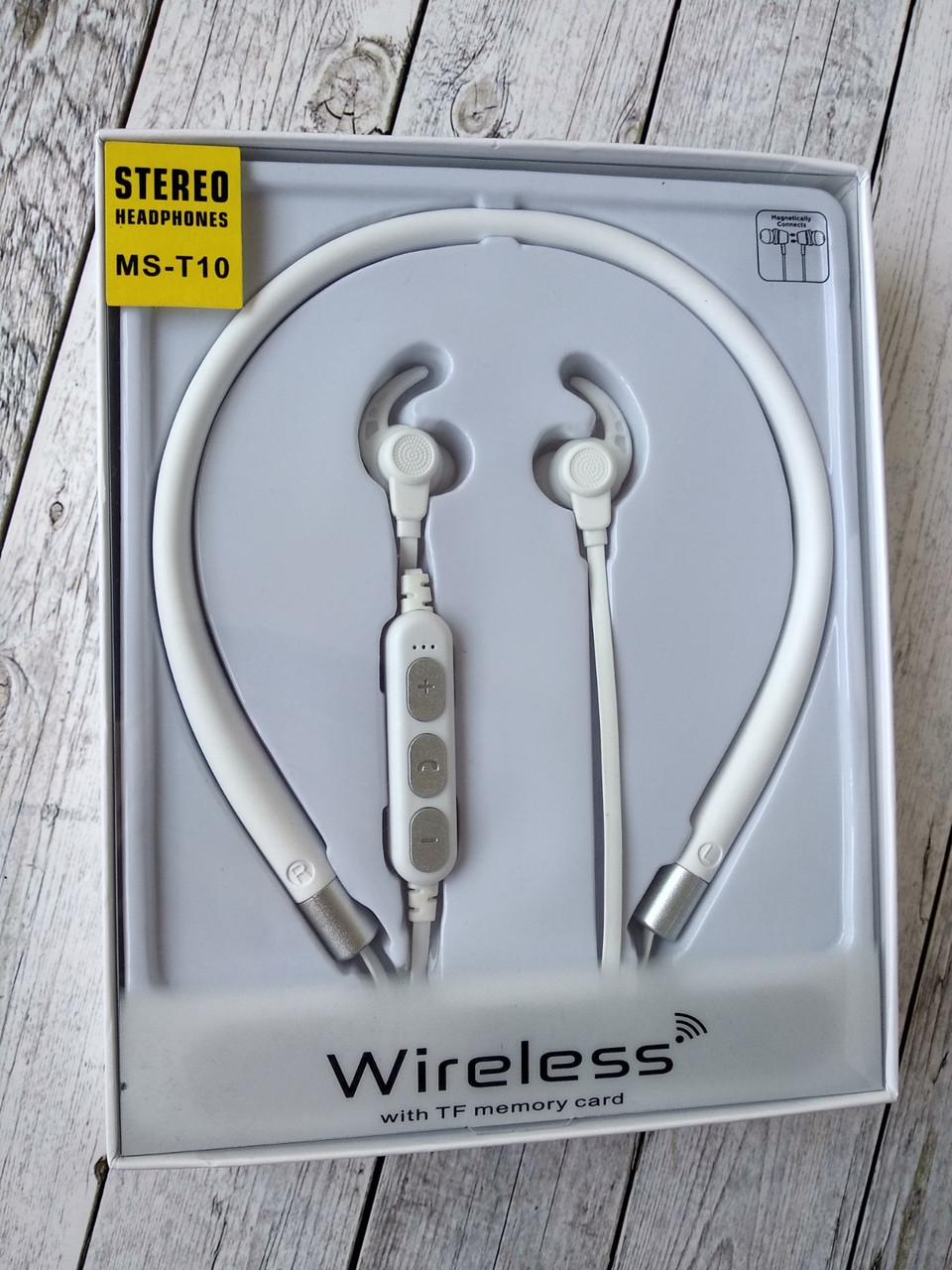 Беспроводные наушники Bluetooth-гарнитура MS T10 (Stereo, V4.2, A2DP1.2, HFP1.6, AVRCP1.4, HSP, Magnetic) White/silver
Беспроводные наушники Bluetooth-гарнитура MS T10 (Stereo, V4.2, A2DP1.2, HFP1.6, AVRCP1.4, HSP, Magnetic) White/silver