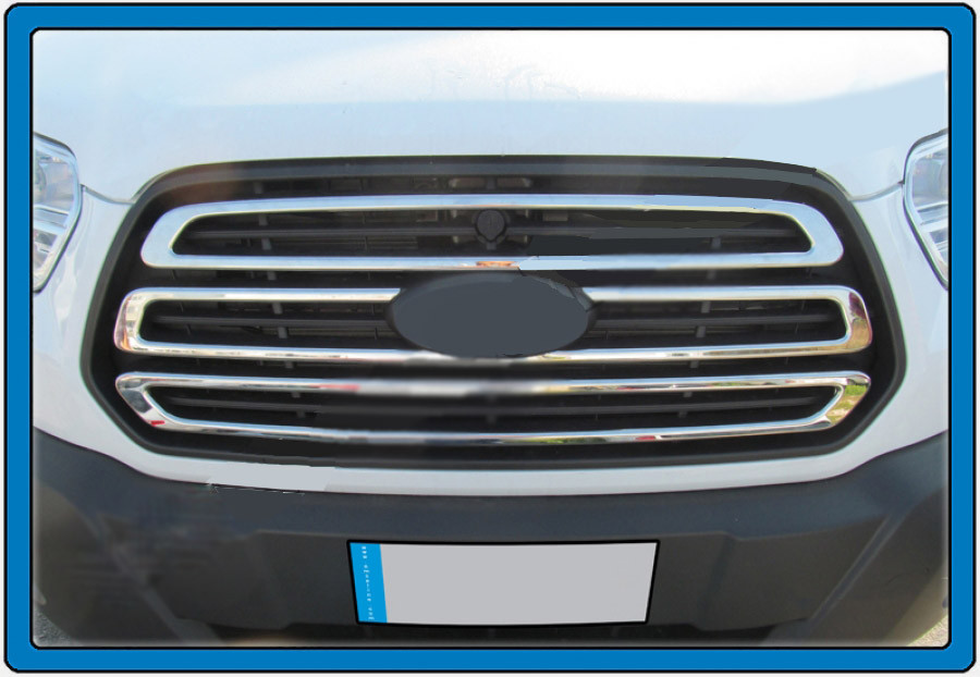Ford Transit 2014↗ гг. Накладки на решетку (3 шт, нерж) OmsaLine - Итальянская нержавейка
Ford Transit 2014↗ гг. Накладки на решетку (3 шт, нерж) OmsaLine - Итальянская нержавейка