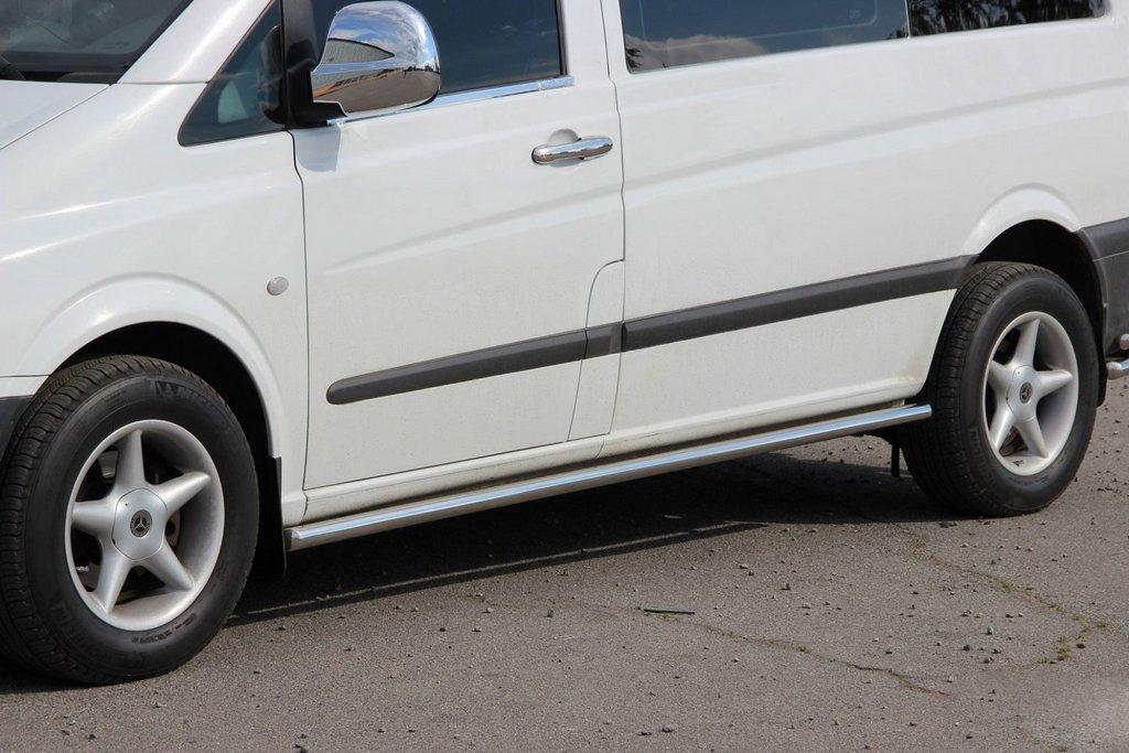 Mercedes Vito W639 2004-2015 гг. Боковые трубы BB001 (2 шт., нерж.) d60, Длинная база
Mercedes Vito W639 2004-2015 гг. Боковые трубы BB001 (2 шт., нерж.) d60, Длинная база