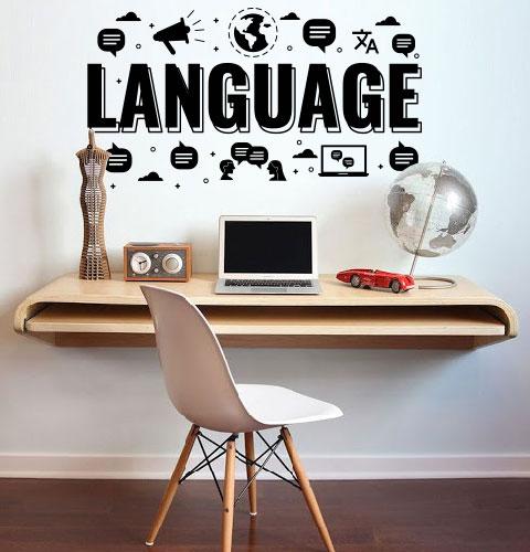 Наклейка на стену Language (наклейка для декору кабінета англійської мови, дизайн школи нуш, купити) глянец, 1500х800 мм, Разные цвета
Наклейка на стену Language (наклейка для декору кабінета англійської мови, дизайн школи нуш, купити) глянец, 1500х800 мм, Разные цвета