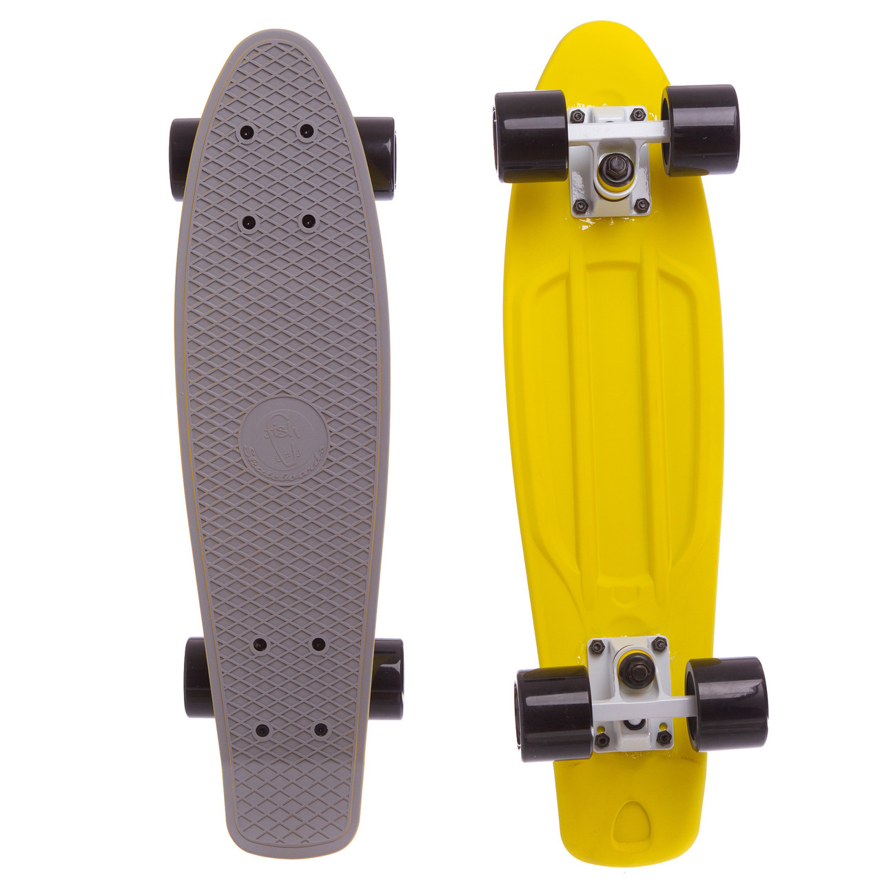 Скейтборд пластиковый Penny RUBBER SOFT TWIN FISH 22in двухцветная дека SK-410-9 (сер-желт)
Скейтборд пластиковый Penny RUBBER SOFT TWIN FISH 22in двухцветная дека SK-410-9 (сер-желт)