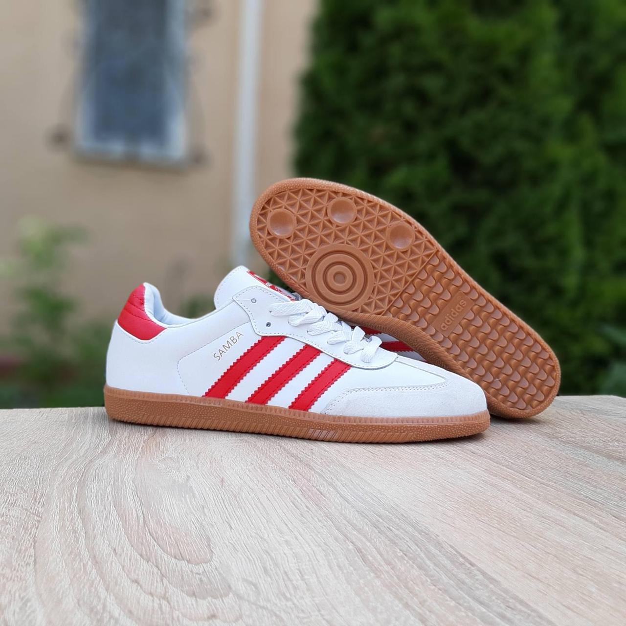 Кроссовки мужские Adidas Samba белые с красным, АдиДас Самба, натуральная кожа, прошиты. Код OD-10226 45, Весна\осень
Кроссовки мужские Adidas Samba белые с красным, АдиДас Самба, натуральная кожа, прошиты. Код OD-10226 45, Весна\осень