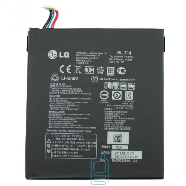 Аккумулятор LG BL-T14 4200 mAh G Pad 8.0 V490, G Pad 8.0 V495 AAAA/Original тех.пакет
Аккумулятор LG BL-T14 4200 mAh G Pad 8.0 V490, G Pad 8.0 V495 AAAA/Original тех.пакет