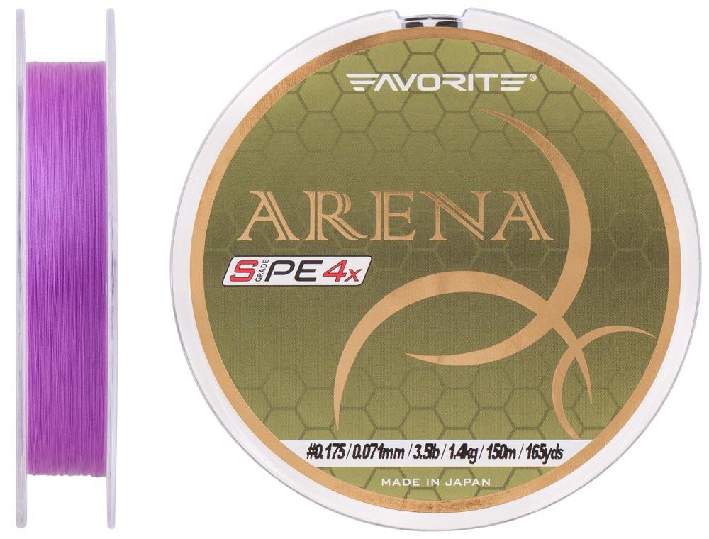 Шнур Favorite Arena PE 150м #0.175/0.071mm 3.5lb/1.4kg Пурпурный (1693.10.96
Шнур Favorite Arena PE 150м #0.175/0.071mm 3.5lb/1.4kg Пурпурный (1693.10.96