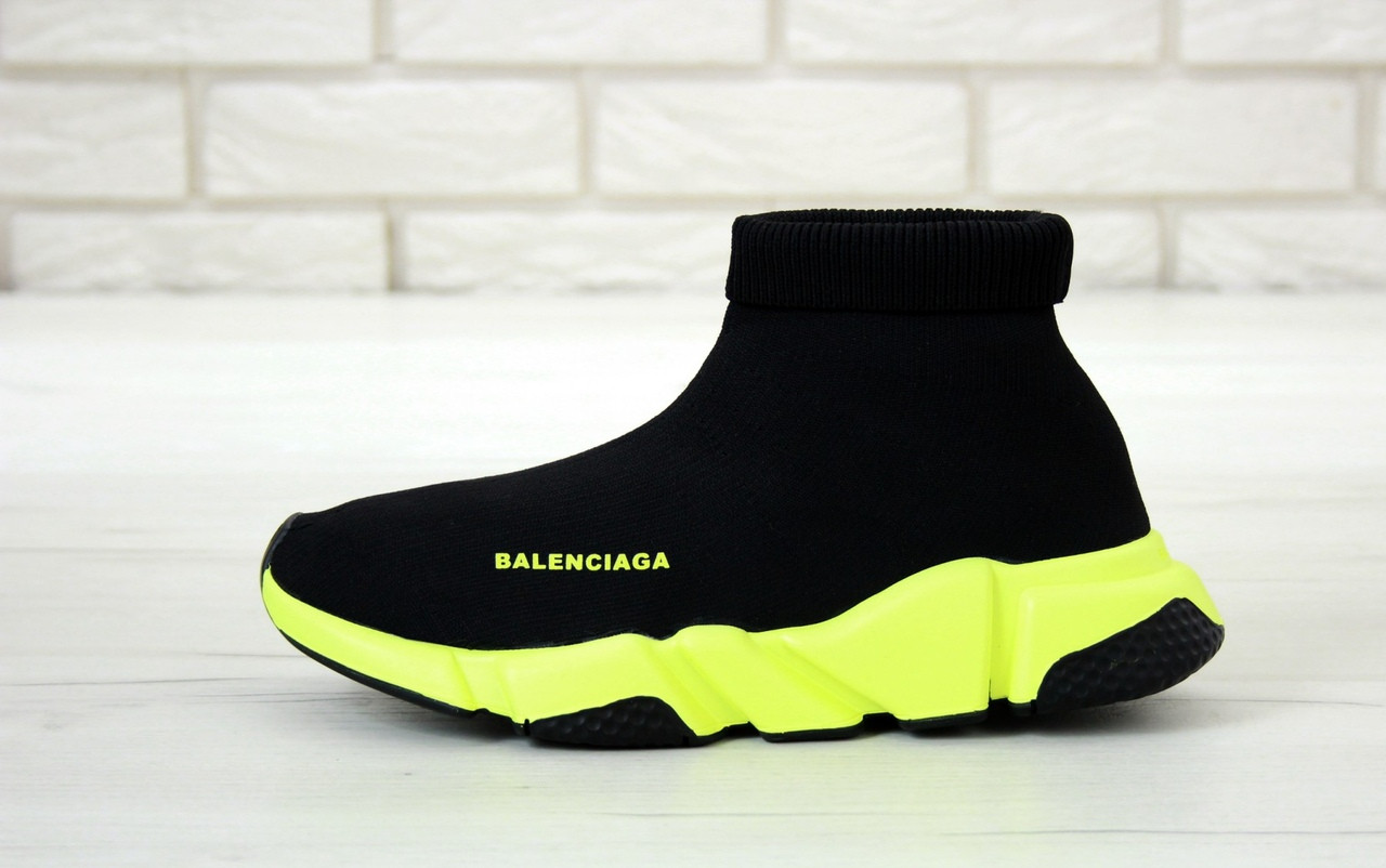 Кроссовки мужские черные с желтой подошвой весенние летние Balenciaga Speed Trainer Баленсиага Носок 44, Черный/желтый
Кроссовки мужские черные с желтой подошвой весенние летние Balenciaga Speed Trainer Баленсиага Носок 44, Черный/желтый