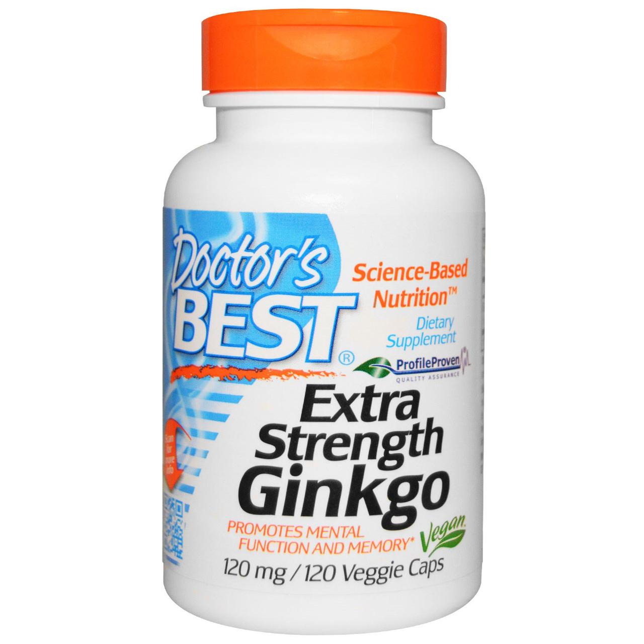 Супер Сильный Экстракт Гинкго 120мг, Profile Proven, Doctor's Best, 120 гелевых капсул
Супер Сильный Экстракт Гинкго 120мг, Profile Proven, Doctor's Best, 120 гелевых капсул