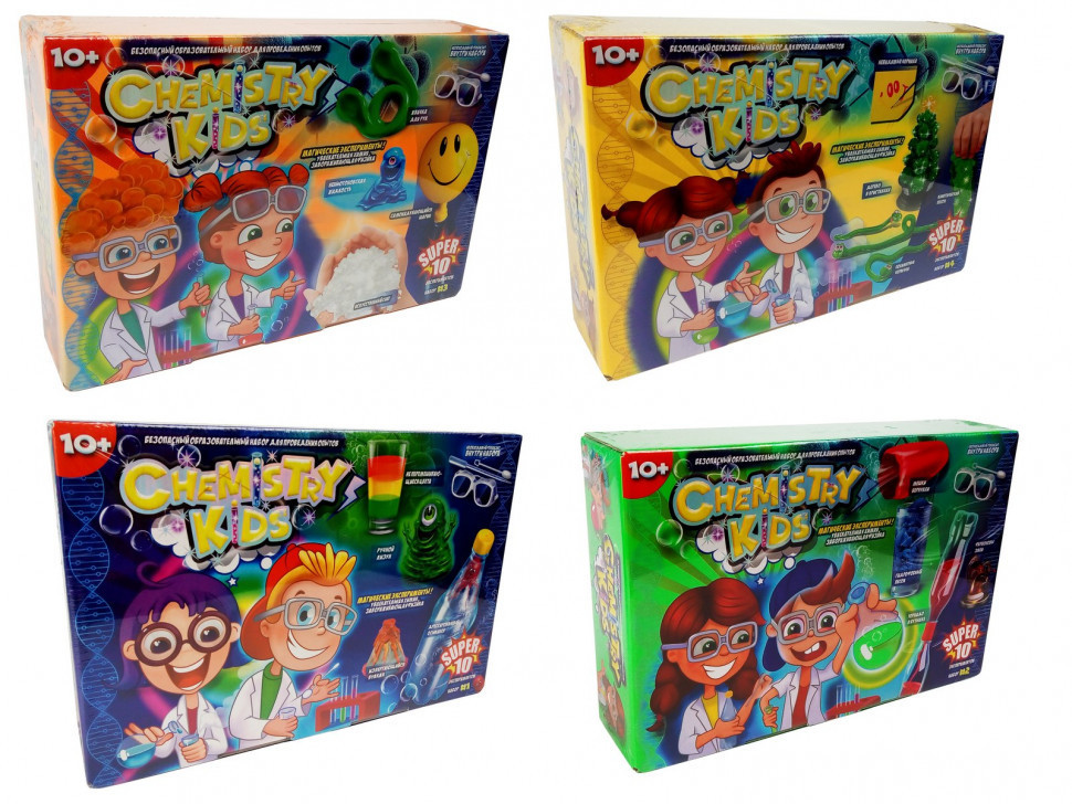 Безопасный образовательный набор Danko Toys для проведения опытов "CHEMISTRY KIDS"
Безопасный образовательный набор Danko Toys для проведения опытов "CHEMISTRY KIDS"