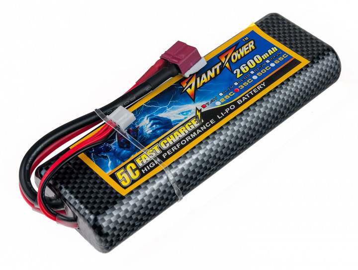 Аккумулятор Giant Power (Dinogy) Li-Pol 2600mAh 7.4V 2S 35C Hardcase 25x46x138мм T-Plug
Аккумулятор Giant Power (Dinogy) Li-Pol 2600mAh 7.4V 2S 35C Hardcase 25x46x138мм T-Plug