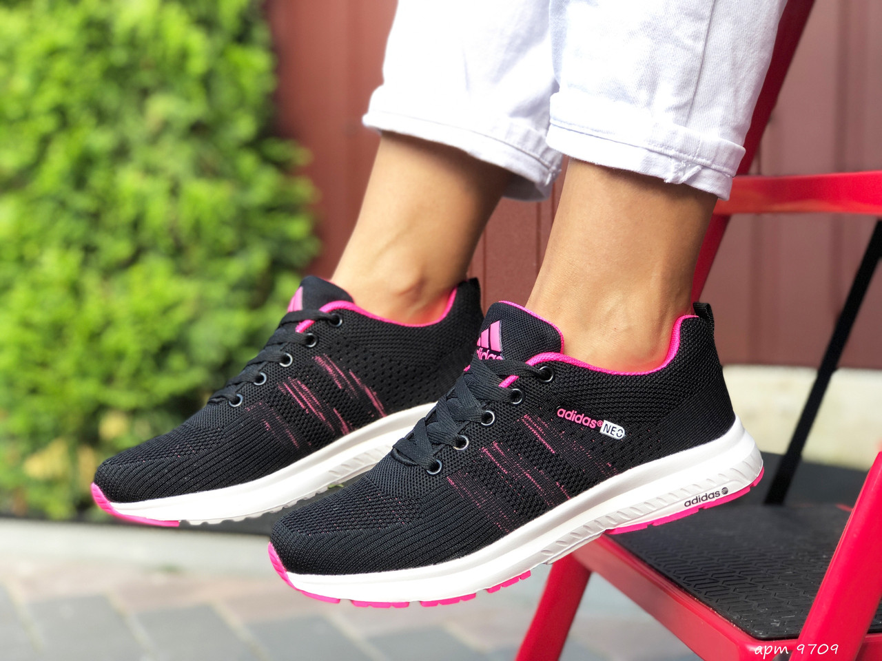 Кроссовки женские Adidas NEO черные с малиновым, Адидас, дышащий материал, прошиты. Код SD-9709 да, да, да, 38
Кроссовки женские Adidas NEO черные с малиновым, Адидас, дышащий материал, прошиты. Код SD-9709 да, да, да, 38