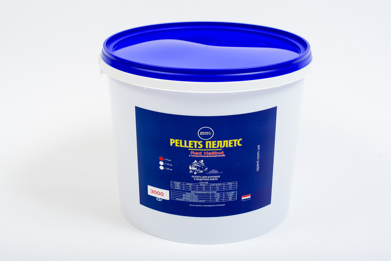 Pellets пеллетс Carp Drive Red Halibut Криль (премиум класcа с отверстием) 8мм 3000 гр. ведро.
Pellets пеллетс Carp Drive Red Halibut Криль (премиум класcа с отверстием) 8мм 3000 гр. ведро.