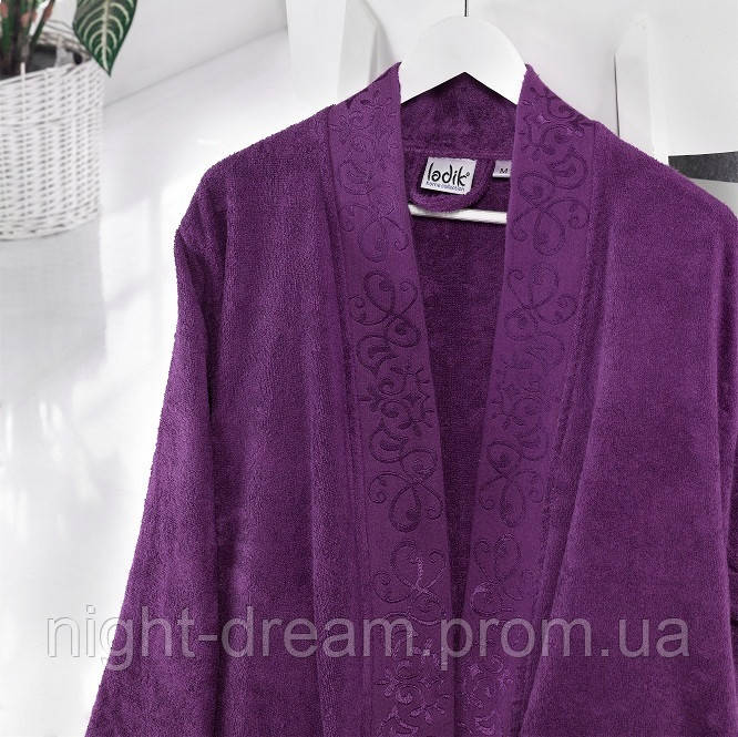 Бамбуковый халат Ladik Jessi  v3 Фиолетовый L