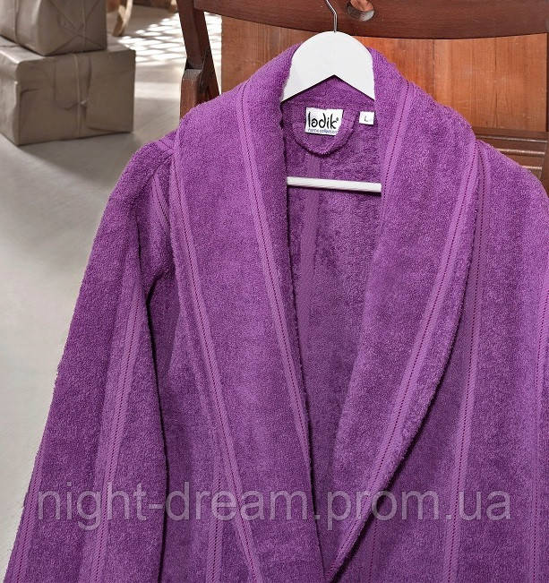 Банный махровый халат  Ladik  Karren v5 фиолетовый S