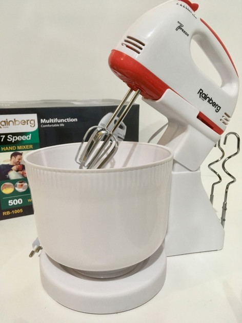 Миксер кухонный с чашкой пластик Rainberg RB 1005 500W. Миксер кухонный с чашей Rainberg RB1005 белый
Миксер кухонный с чашкой пластик Rainberg RB 1005 500W. Миксер кухонный с чашей Rainberg RB1005 белый