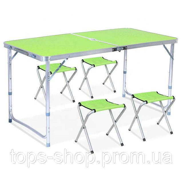 Стол для пикника усиленный с 4 стульями Folding Table, стол туристический складной, 120х60х55 см ( зеленый )
Стол для пикника усиленный с 4 стульями Folding Table, стол туристический складной, 120х60х55 см ( зеленый )