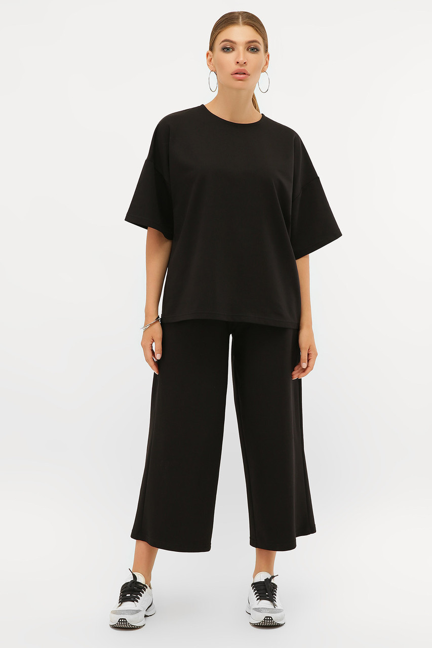 Женский трикотажный Костюм-двойка wellness Кюлоты и кофта размер S, M, L, XL 46, Черный
Женский трикотажный Костюм-двойка wellness Кюлоты и кофта размер S, M, L, XL 46, Черный