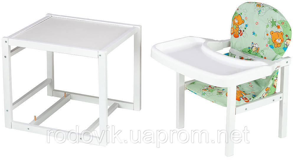 Стульчик- трансформер Babyroom Пони-240 белый пластиковая столешница зеленый (мишки и пчелки)
Стульчик- трансформер Babyroom Пони-240 белый пластиковая столешница зеленый (мишки и пчелки)