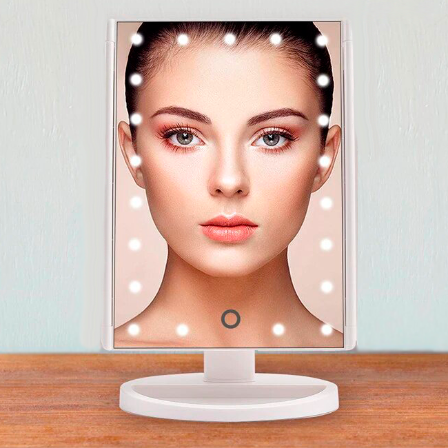 Поворотной косметическое зеркало для макияжа Magic Makeup MIRROR 22 LED с сенсорной кнопкой
Поворотной косметическое зеркало для макияжа Magic Makeup MIRROR 22 LED с сенсорной кнопкой