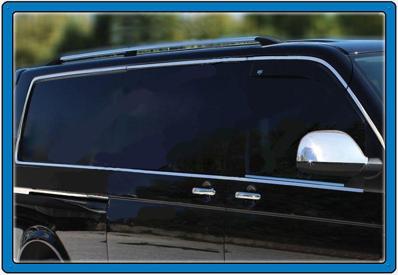 Volkswagen T5 Caravelle 2004-2010 гг. Полная окантовка стекол (14 шт, нерж) 1 боковая дверь, Короткая база
Volkswagen T5 Caravelle 2004-2010 гг. Полная окантовка стекол (14 шт, нерж) 1 боковая дверь, Короткая база