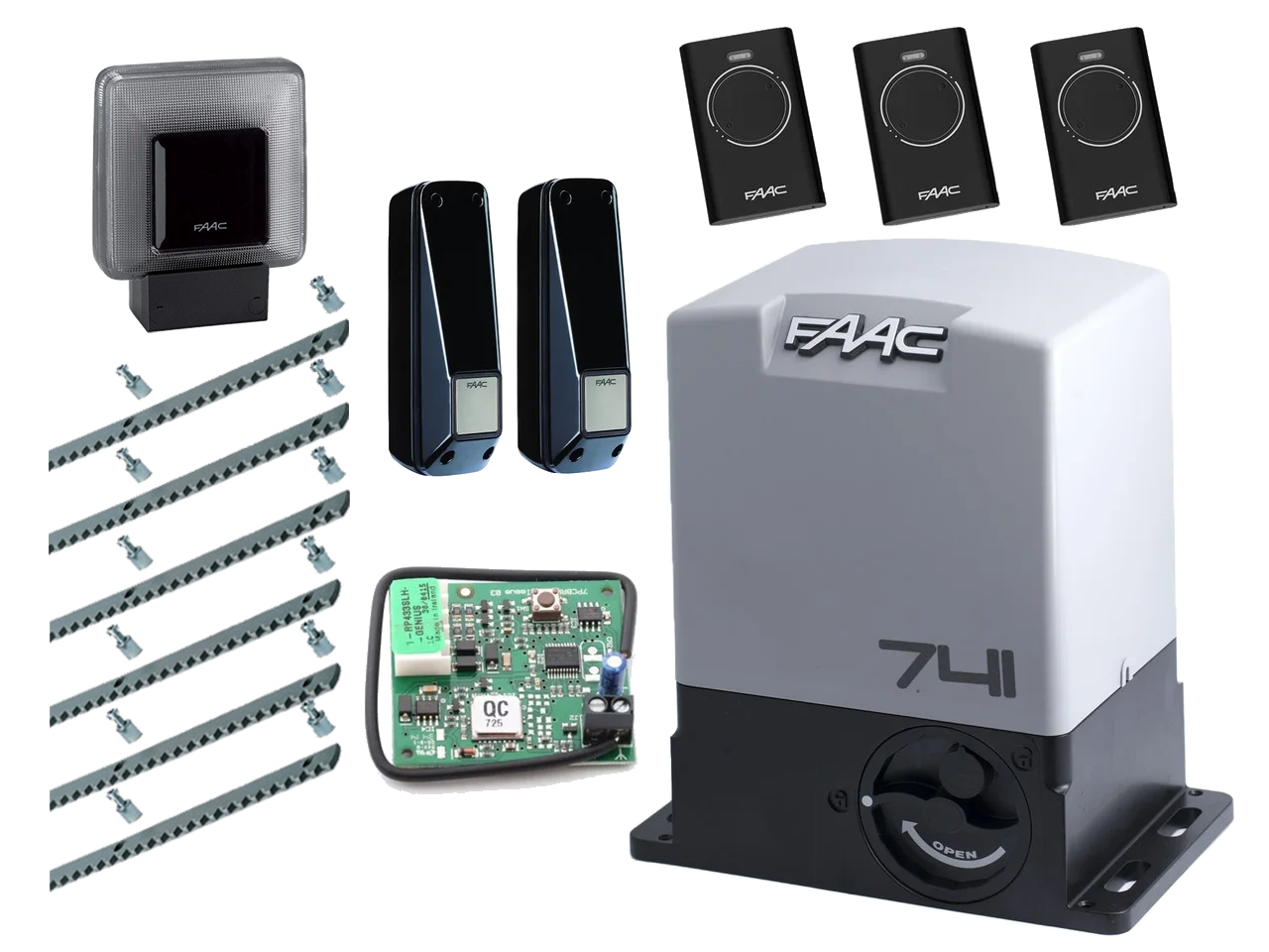 FAAC 741 KIT — автоматика для откатных ворот (створка до 900 кг) Фотоэлементы + лампа, 6 м, 3 шт.
FAAC 741 KIT — автоматика для откатных ворот (створка до 900 кг) Фотоэлементы + лампа, 6 м, 3 шт.