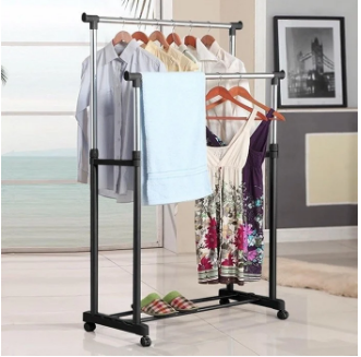 Вешалка стойка для одежды напольная двойная телескопическая Double-Pole Clothes-horse Black
Вешалка стойка для одежды напольная двойная телескопическая Double-Pole Clothes-horse Black