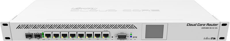 Маршрутизатор MikroTik CCR1009-7G-1C-1S+ (8x1G, 1xSFP/1G, 1xSFP+, microUSB port, 1GHzx9 core)
Маршрутизатор MikroTik CCR1009-7G-1C-1S+ (8x1G, 1xSFP/1G, 1xSFP+, microUSB port, 1GHzx9 core)