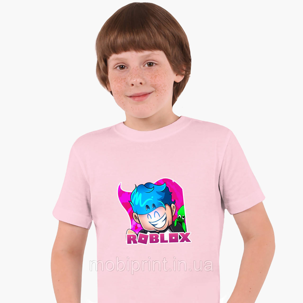 

Детская футболка для мальчиков Роблокс (Roblox) (25186-1223) Розовый 112