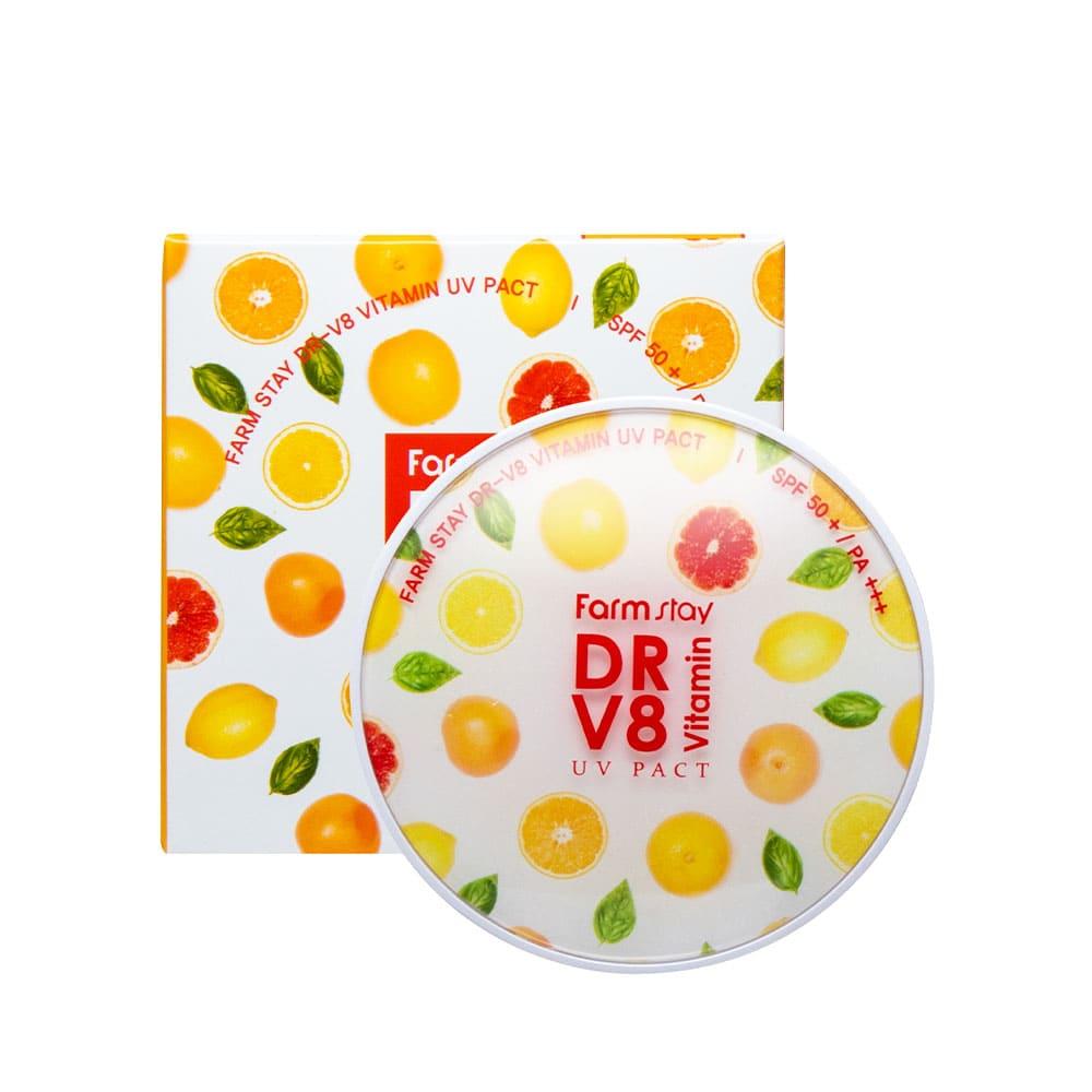 Компактная пудра для лица с витаминами со сменным блоком Farmstay Dr.V8 Vitamin Uv Pact Оттенок 21, 12 г+12 г
Компактная пудра для лица с витаминами со сменным блоком Farmstay Dr.V8 Vitamin Uv Pact Оттенок 21, 12 г+12 г