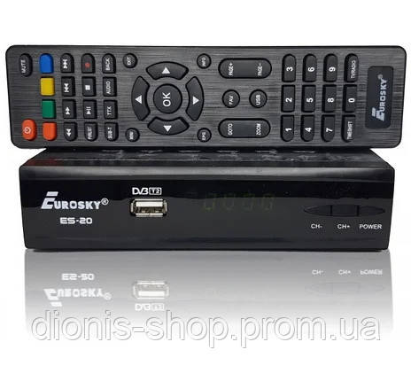 Ресивер Eurosky ES-20 цифровой эфирный DVB-T2 тюнер (DVB-T/T2, АС3, Youtube, IPTV player, Megogo)
Ресивер Eurosky ES-20 цифровой эфирный DVB-T2 тюнер (DVB-T/T2, АС3, Youtube, IPTV player, Megogo)