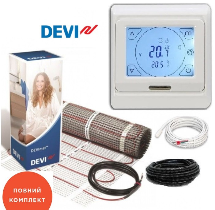 Теплый пол DEVI 8м² /1200Ват нагревательный мат DTIR-150 с программируемым терморегулятором E 91
Теплый пол DEVI 8м² /1200Ват нагревательный мат DTIR-150 с программируемым терморегулятором E 91