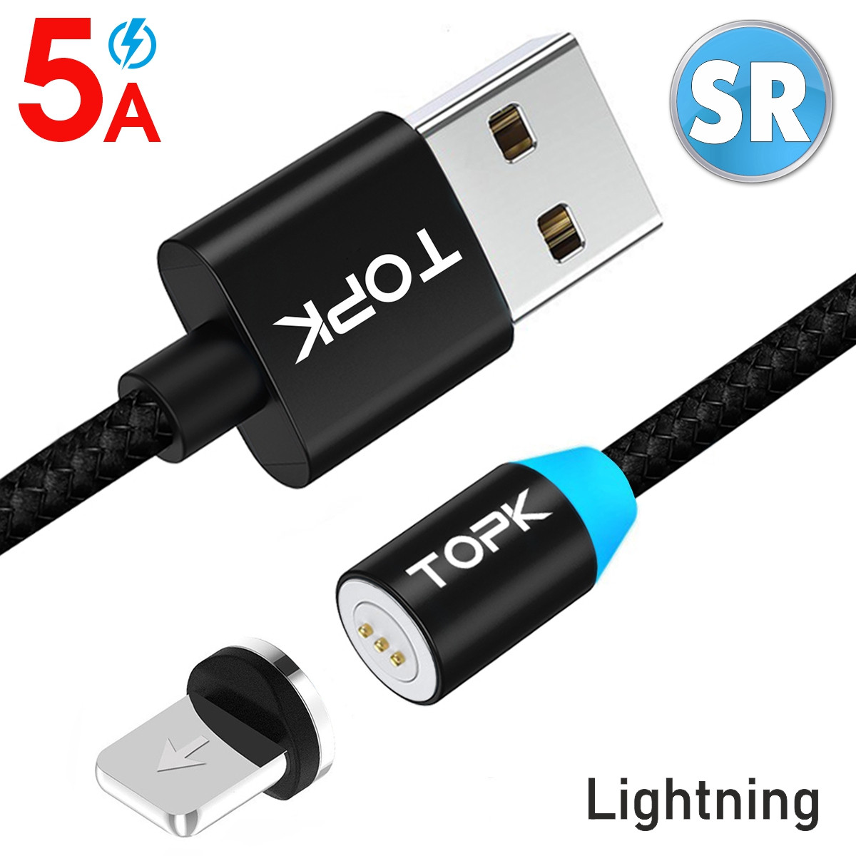 Магнитный кабель TOPK (AM37) apple-lightning (SR 5A-10) для зарядки и передачи данных (100 см) Black
Магнитный кабель TOPK (AM37) apple-lightning (SR 5A-10) для зарядки и передачи данных (100 см) Black