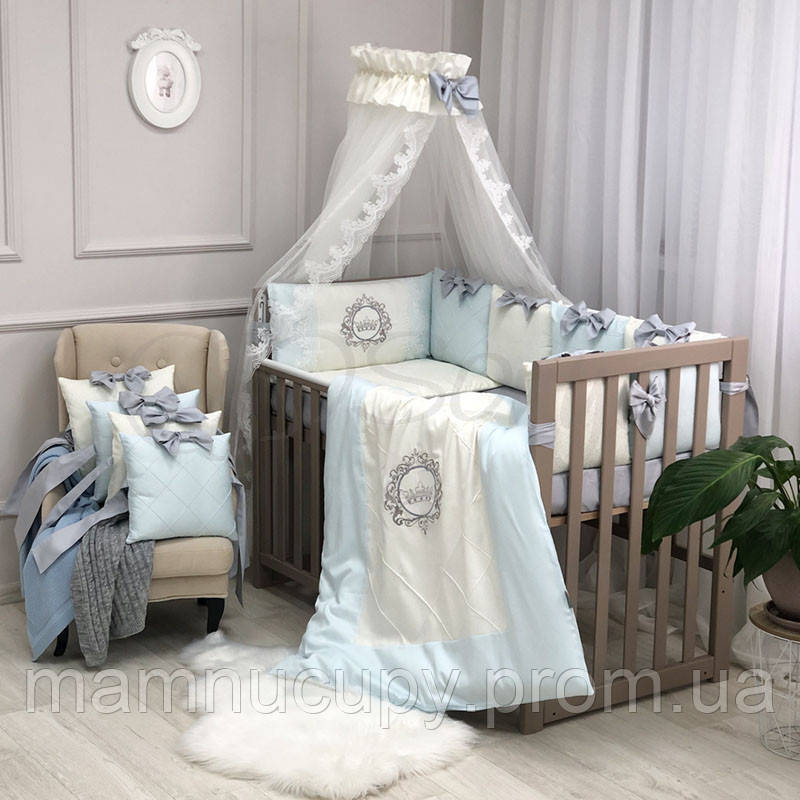 Комплект постельного белья в стандартную кроватку Elegance голубой ТМ «Маленькая Соня», Голубой;молочный;серый
Комплект постельного белья в стандартную кроватку Elegance голубой ТМ «Маленькая Соня», Голубой;молочный;серый