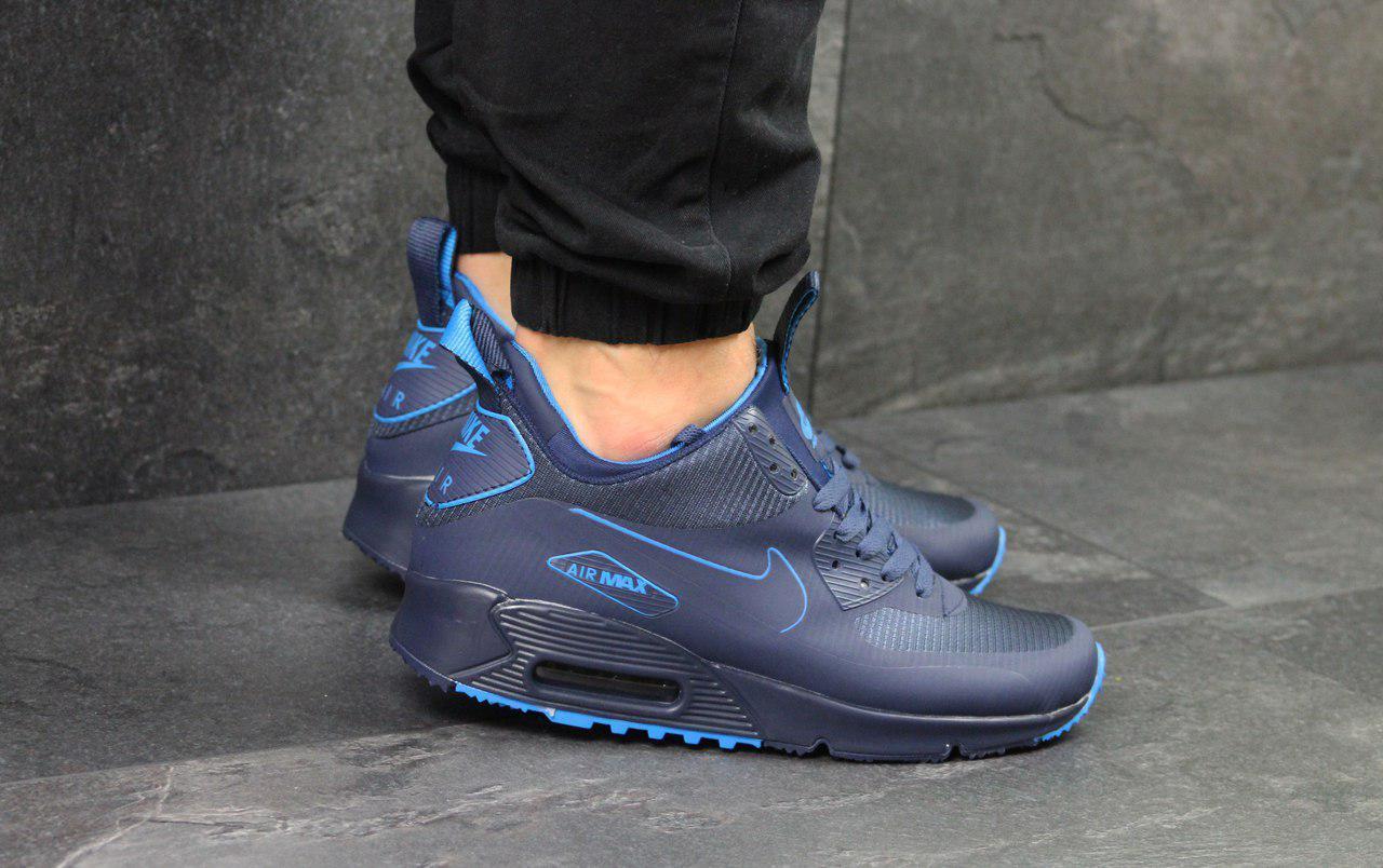 

Мужские кроссовки в стиле Nike Air Max 90 Ultra Mid Blue, синие 42(26,8 см), размеры:42,44,45