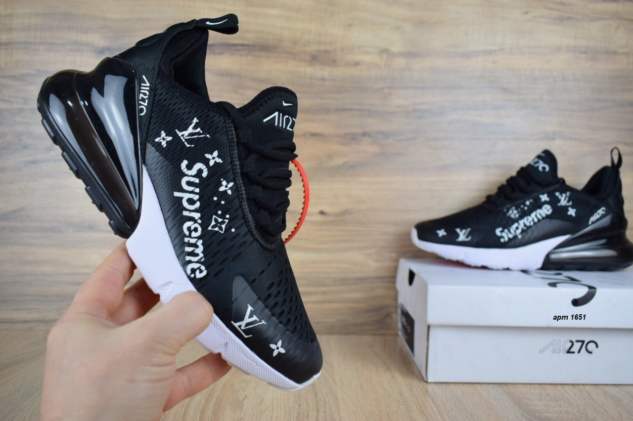Мужские кроссовки в стиле Nike Air Max 270 Supreme x LV, черные 42(26,5 см), размеры:42,43,44
Мужские кроссовки в стиле Nike Air Max 270 Supreme x LV, черные 42(26,5 см), размеры:42,43,44
