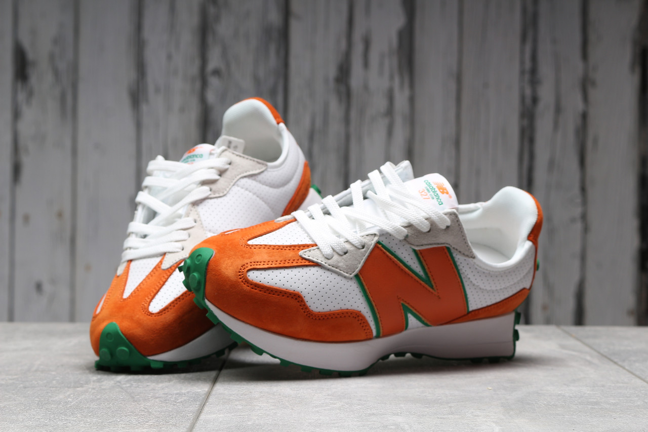 Мужские кроссовки в стиле New Balance 327 Casablanca, замша, текстиль, белый с оранжевым 44 (28 см)
Мужские кроссовки в стиле New Balance 327 Casablanca, замша, текстиль, белый с оранжевым 44 (28 см)