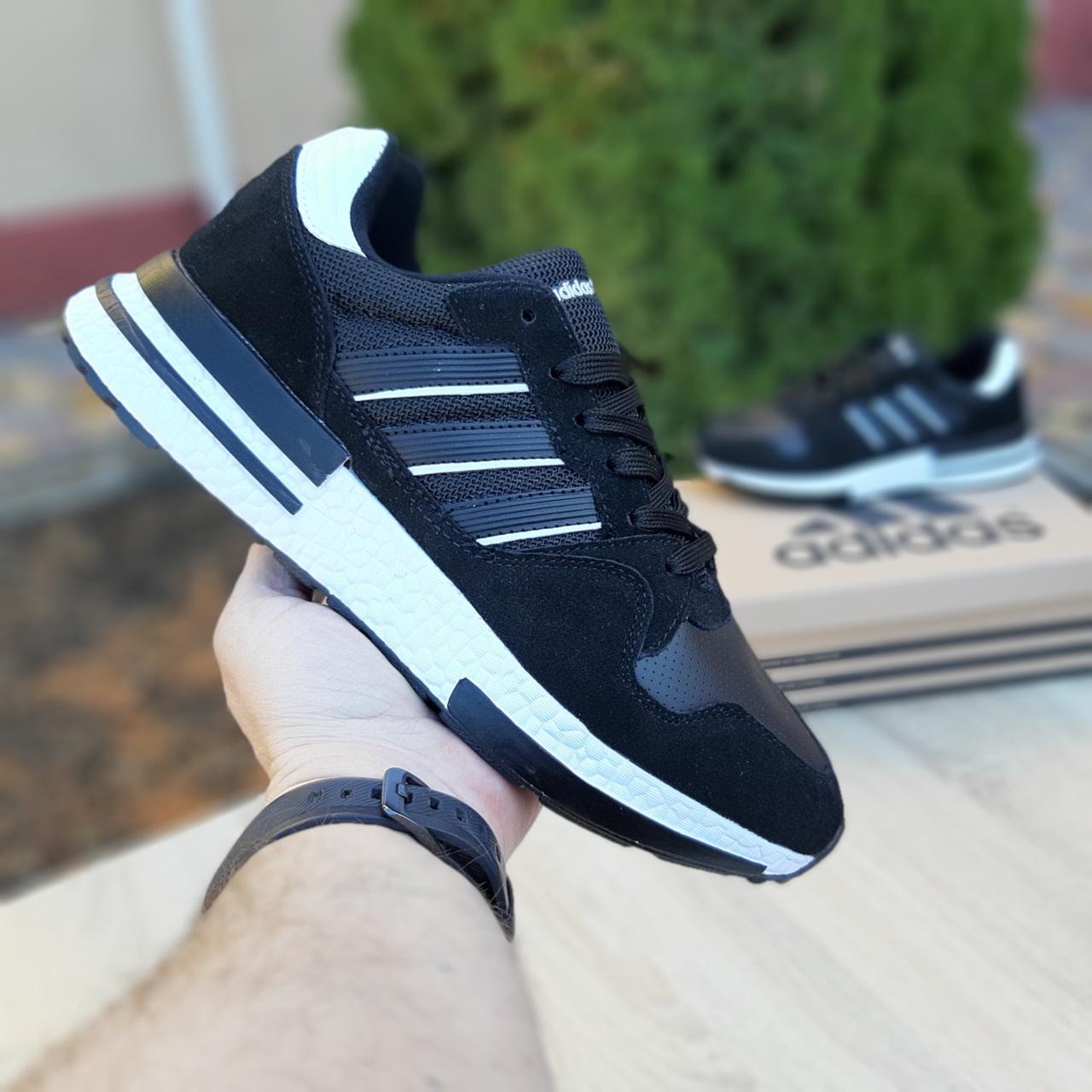 Мужские кроссовки в стиле Adidas ZX 500, замша, кожа, черные с белым 45, последний размер
Мужские кроссовки в стиле Adidas ZX 500, замша, кожа, черные с белым 45, последний размер