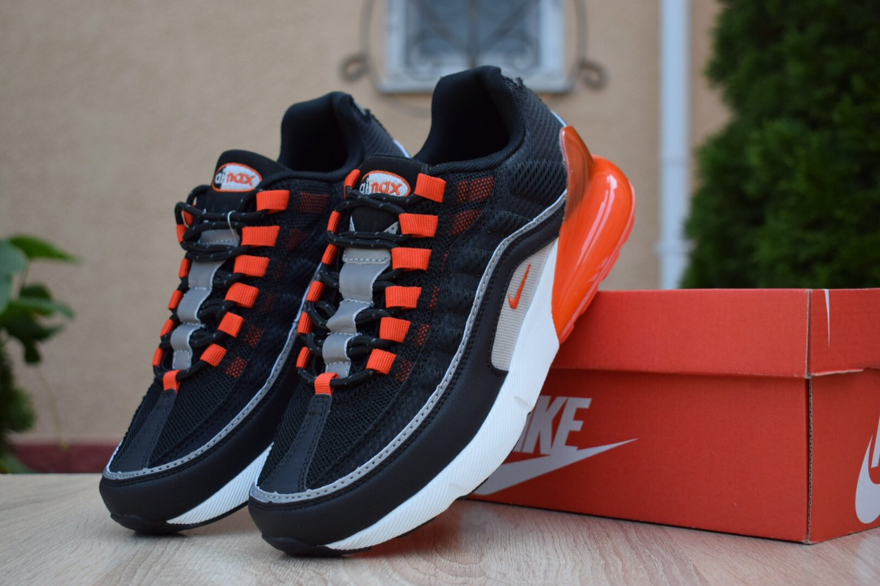 Мужские кроссовки в стиле Nike Air Max 95+Max 270 Hybrid, сетка, черные с красным 46(29 см), размеры:44,45,46
Мужские кроссовки в стиле Nike Air Max 95+Max 270 Hybrid, сетка, черные с красным 46(29 см), размеры:44,45,46