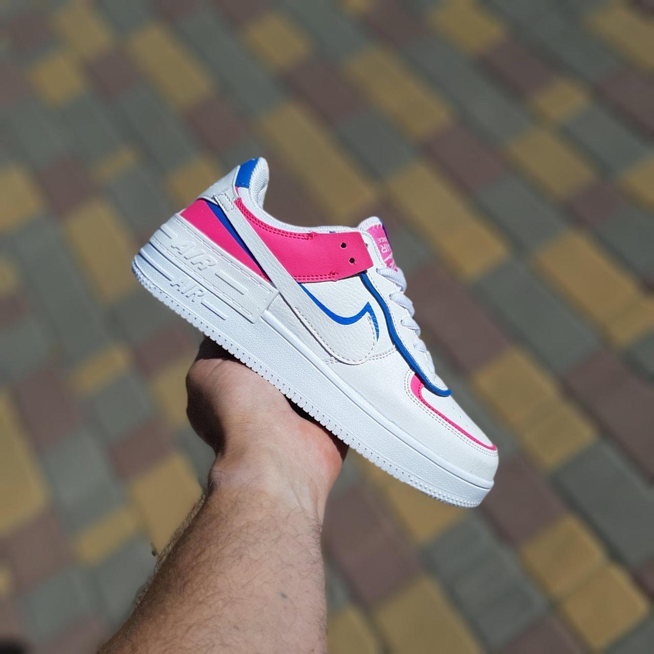 Женские кроссовки в стиле Nike Air Force 1 Shadow, кожа, белые с малиной 41 (25,5 см)
Женские кроссовки в стиле Nike Air Force 1 Shadow, кожа, белые с малиной 41 (25,5 см)