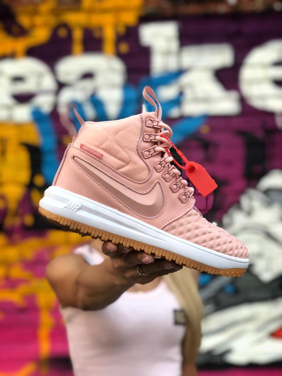 Женские кроссовки Nike LUNAR FORCE 1 DUCKBOOT 17 Pink / Найк Лунар Форс 1 Дакбут 41, Розовый
