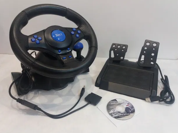 Игровой мультимедийный универсальный руль 3в1 PS3 / PS2 / PC USB c педалями газа и тормоза, Игровой руль PS3 / PS2 / PC, Игровой джойстик PS3 / PS2
Игровой мультимедийный универсальный руль 3в1 PS3 / PS2 / PC USB c педалями газа и тормоза, Игровой руль PS3 / PS2 / PC, Игровой джойстик PS3 / PS2
