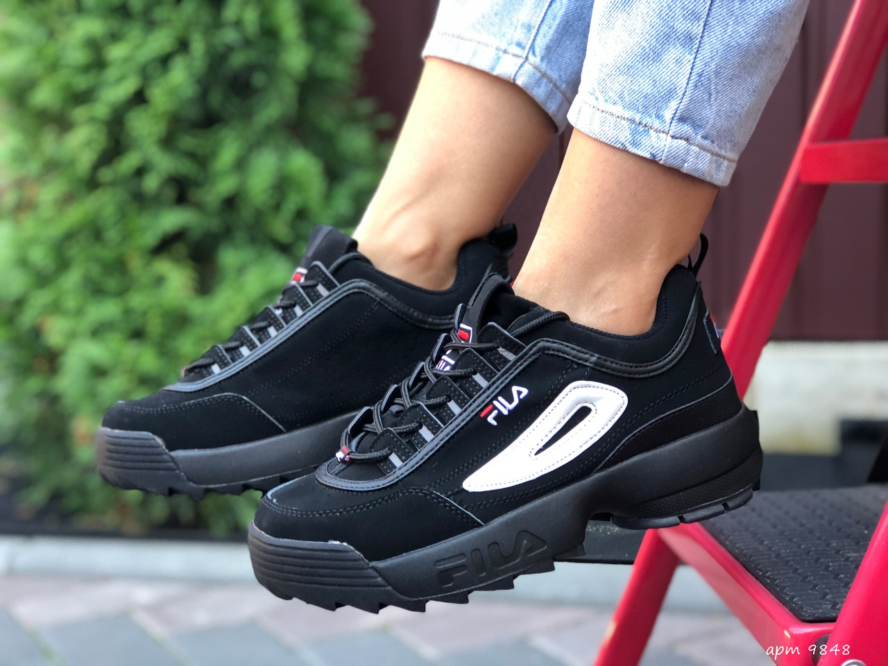 Кроссовки женские Fila Disruptor 2 черные с белым, Фила Дизраптор, нубук, код SD-9848 37, Черный
Кроссовки женские Fila Disruptor 2 черные с белым, Фила Дизраптор, нубук, код SD-9848 37, Черный