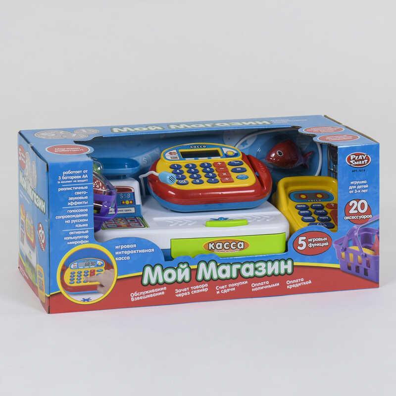 Кассовый аппарат "Мой магазин" 7019 (12/2) Play Smart, 20 аксессуаров, свет, звук, на батарейке, в коробке
Кассовый аппарат "Мой магазин" 7019 (12/2) Play Smart, 20 аксессуаров, свет, звук, на батарейке, в коробке