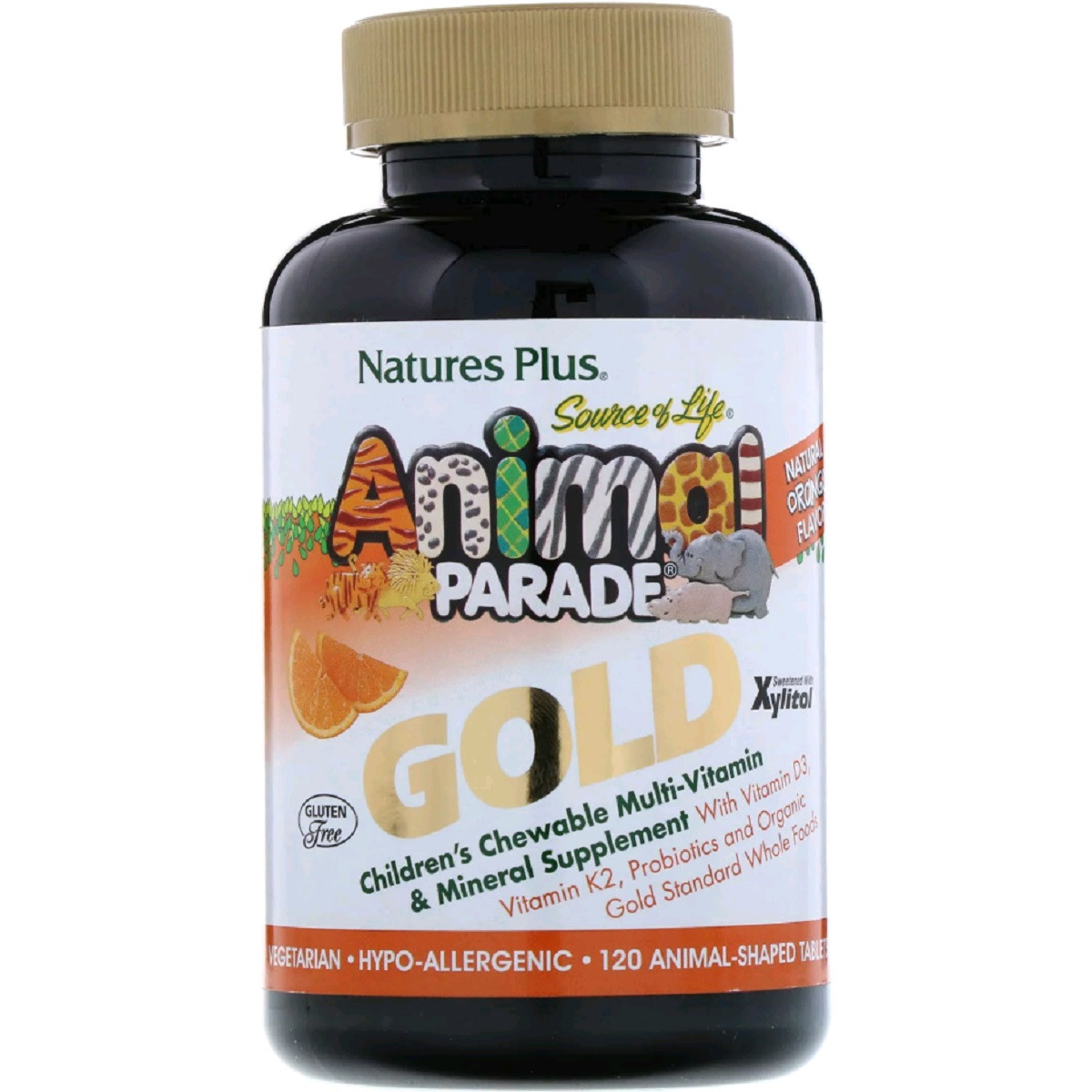 Мультивитамины для детей Вкус Апельсина Natures Plus Animal Parade Gold 120 жевательных таблеток, КОД: 1726103
Мультивитамины для детей Вкус Апельсина Natures Plus Animal Parade Gold 120 жевательных таблеток, КОД: 1726103