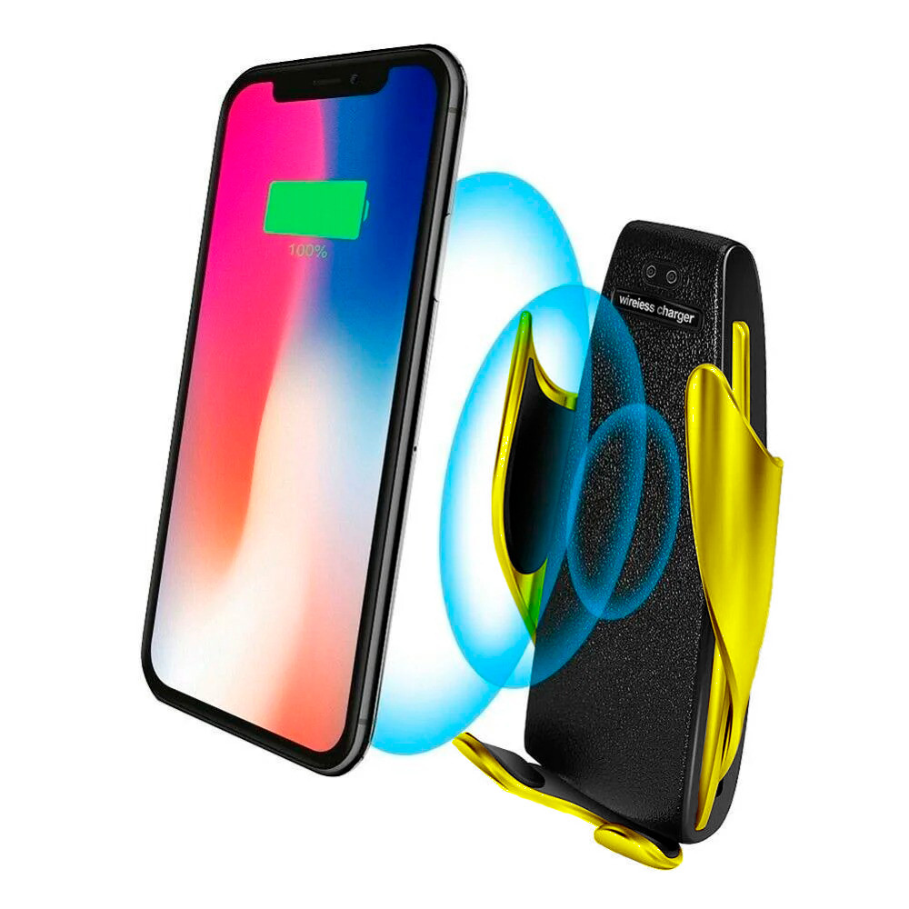 Держатель с беспроводной зарядкой для телефона ( Iphone и Android ) в автомобиль Smart Sensor S5 | %, Золотистый
Держатель с беспроводной зарядкой для телефона ( Iphone и Android ) в автомобиль Smart Sensor S5 | %, Золотистый