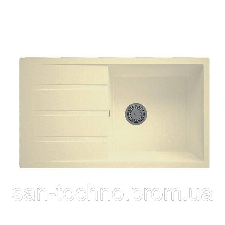 Кухонная гранитная прямоугольная мойка с крылом Fabiano Classic 86x50 XL Cream, Кремовый
Кухонная гранитная прямоугольная мойка с крылом Fabiano Classic 86x50 XL Cream, Кремовый