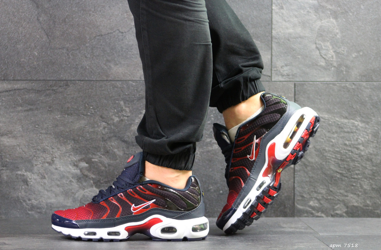 Кроссовки мужские Nike Air Max TN синие с красным, Найк Аир Макс ТН, текстильные, код SD-7518 45
Кроссовки мужские Nike Air Max TN синие с красным, Найк Аир Макс ТН, текстильные, код SD-7518 45