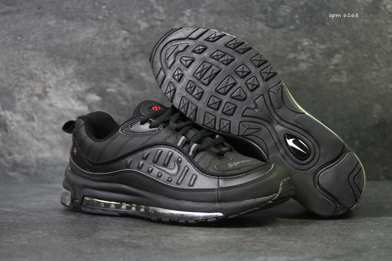 Кроссовки мужские Nike Air Max 98 Supreme черные, Найк Аир Макс 98, кожаные, код SD1-6168. 44
Кроссовки мужские Nike Air Max 98 Supreme черные, Найк Аир Макс 98, кожаные, код SD1-6168. 44