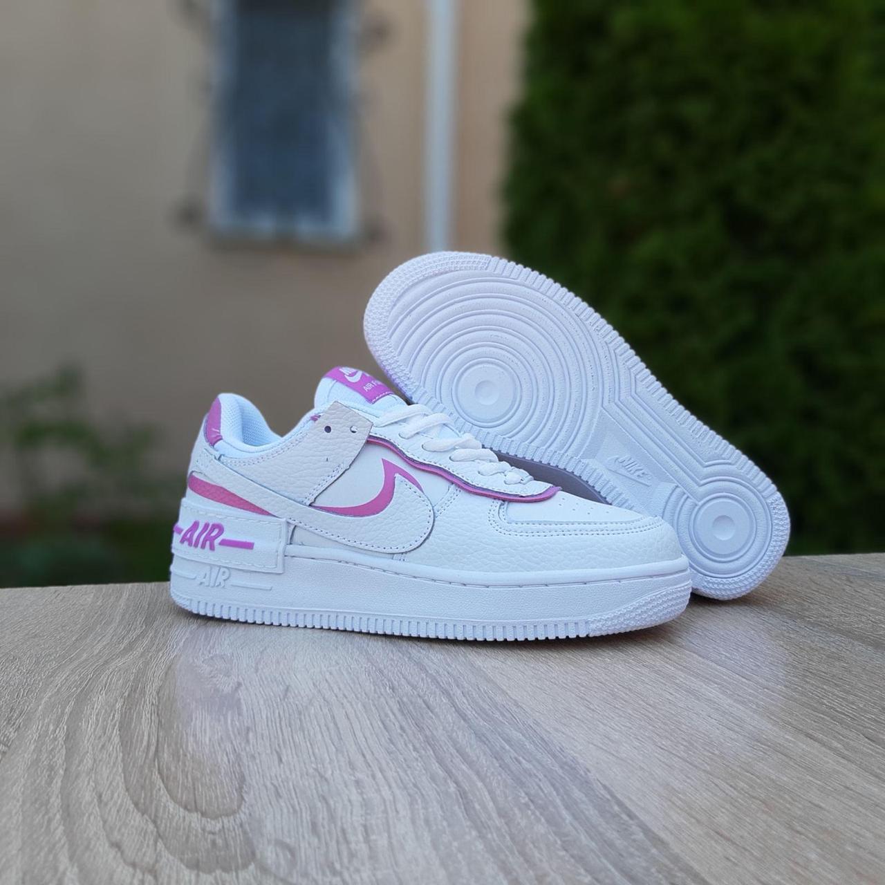 Кроссовки женские Nike Air Force 1 Shadow белые с розовым, Найк Аир Форс, натуральная кожа, код OD-20180
Кроссовки женские Nike Air Force 1 Shadow белые с розовым, Найк Аир Форс, натуральная кожа, код OD-20180