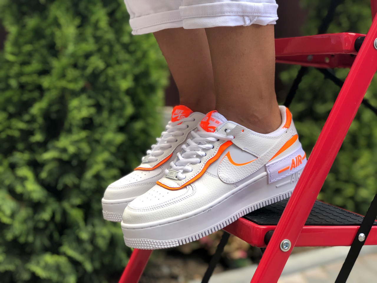 Кроссовки женские Nike Air Force 1 Shadow белые с оранжевым, Найк Аир Форс, натуральная кожа, код SD-9663
Кроссовки женские Nike Air Force 1 Shadow белые с оранжевым, Найк Аир Форс, натуральная кожа, код SD-9663