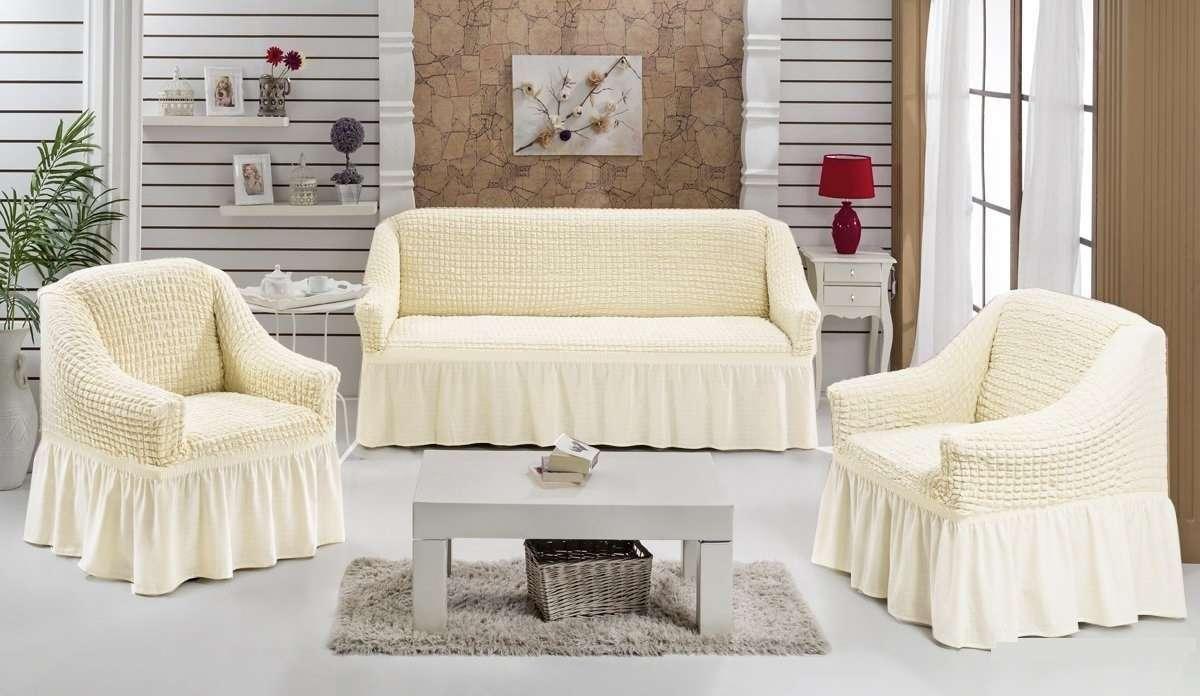 Чехол на диван и два кресла с юбкой Баклажновый Home Collection Evibu Турция 50074 Новое, Кремовый
Чехол на диван и два кресла с юбкой Баклажновый Home Collection Evibu Турция 50074 Новое, Кремовый
